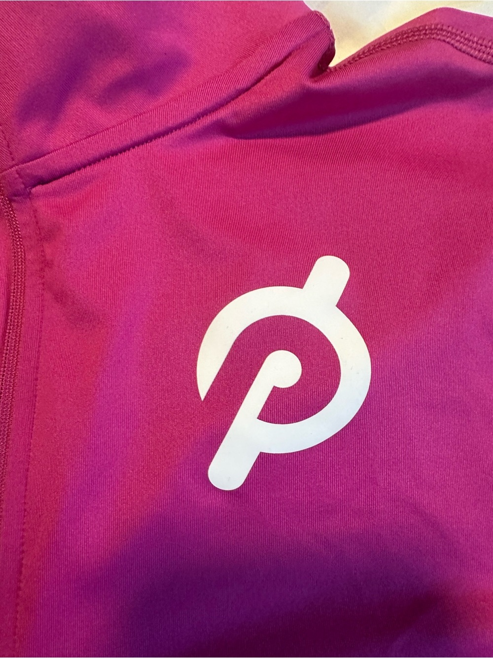 Peloton Magenta Performance Top with White Logo